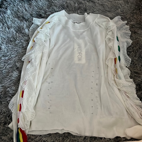 NWT wildfox couture colorful tassel sweater - Picture 5 of 5